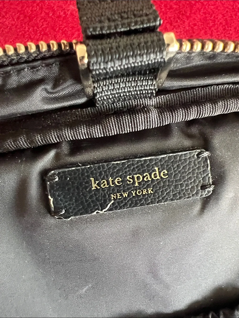kate spade Black and White Striped Cosmetic Pouch